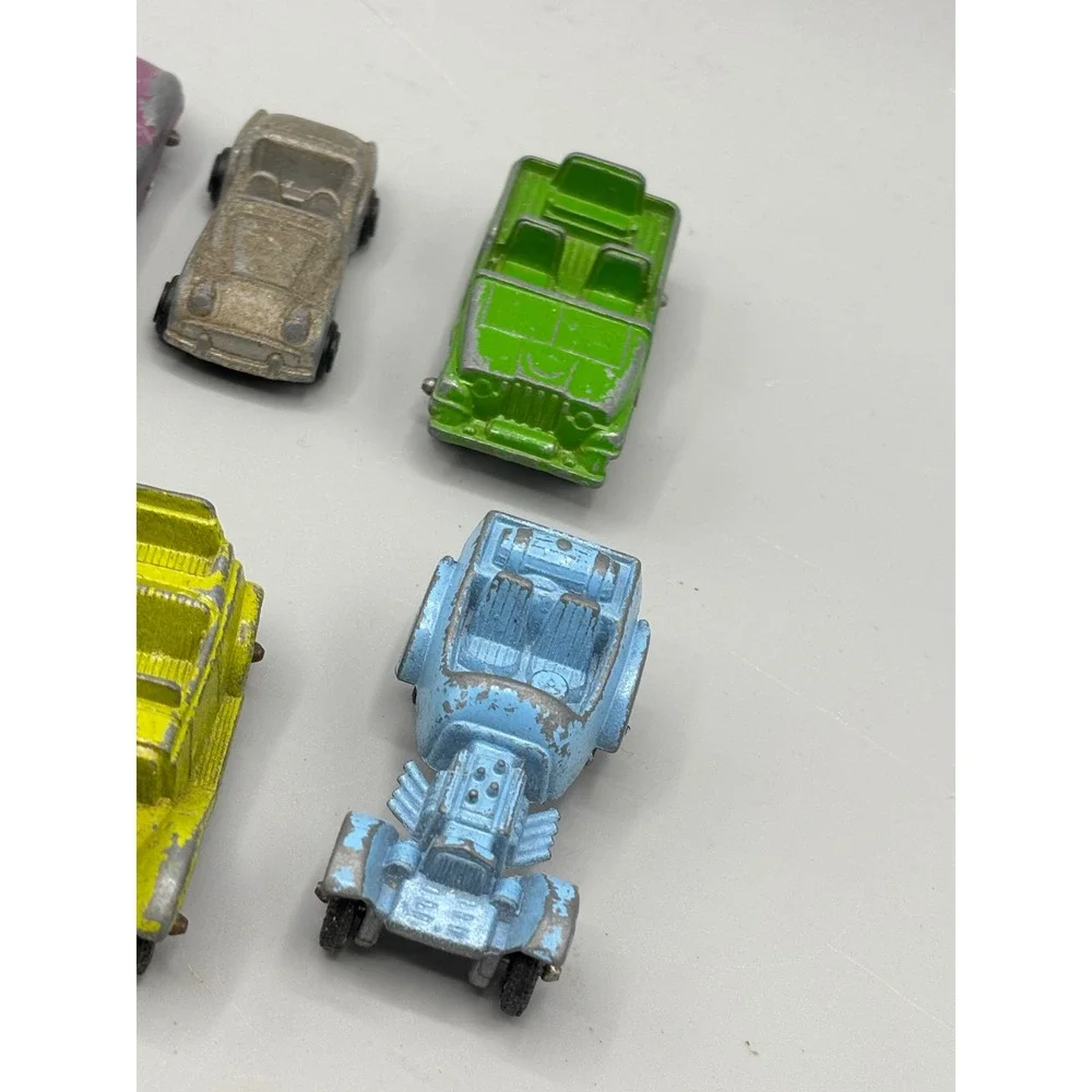Vtg Tootsietoy Diecast Toy Car Lot 12pc Mixed Brands VW Mercedes Racing